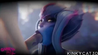 Evelynn sucking[kinkycat3d][4k 60fps] thumbnail