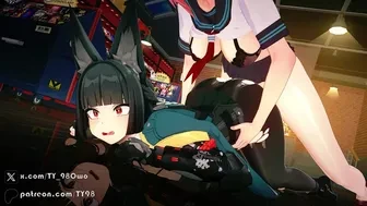 Miyabi x Yanagi FutaSex (sound) thumbnail