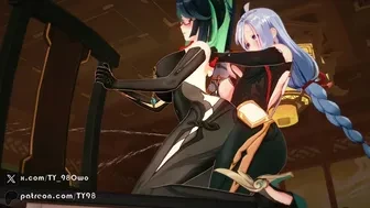 Xianyun x Shenhe FutaSex (sound) thumbnail