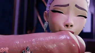 [KPop Demon Hunters] - Huge Dick is Deep Inside Rumi's throat (Succubus3D) thumbnail