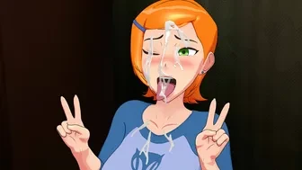 Gwen helping her friend Raven by giving some head thumbnail