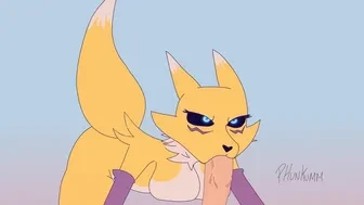 Renamon Deepthroat to Oral Creampie Loop (Sounded) [Digimon NSFW Animation] thumbnail