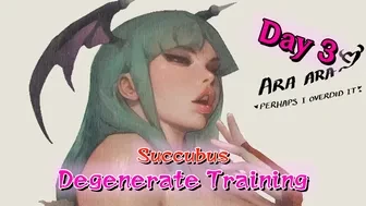 [Animated and Voiced JOI] Succubus Degenerate Training Day 3 [Soft Femdom, Paizuri] thumbnail