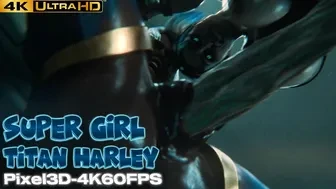 Titan Harley & Super Girl [Pixel3D][4K60FPS] thumbnail