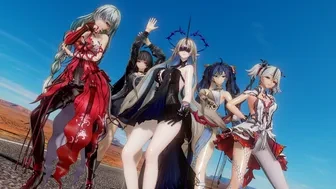 【MMDWuwa】Leviathan&Phrolova&Chisa&Iuno&Tsubaki Kiss me Aishiteru thumbnail