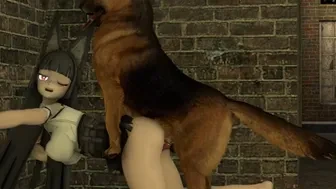 Miyabi fucked by street dog thumbnail