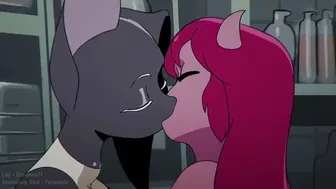 Throating Lesbian Extreme French Kiss thumbnail