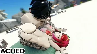 Pyra couldn't stop moaning all over daddy's Dick - ROBLOX BLEACHED thumbnail