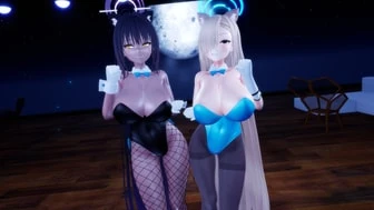 【R-18 MMD】 Asuna & Karin - Sad cat dance thumbnail