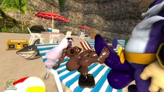 POV: you catch Jacinthe and Big the Cat getting freaky playing footsie on the beach. thumbnail