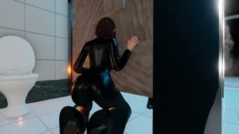 Boss suck a BBC in bathroom in gloryhole thumbnail