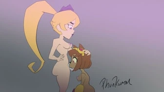 Phunkumm - Kit x Miss Information Strap-on Blowjob to Throat Pie (Sounded) [Gameovers thumbnail