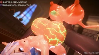 Xianyun x Furina - Crushed under her gigantic balls ❤ (Size Difference / Futanari) thumbnail