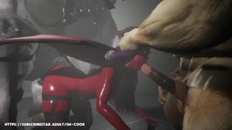 Two Centaurs Destroy Red Succubus - Double Vaginal & DP thumbnail