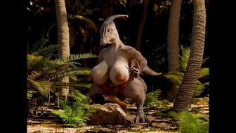 Large dinosaur aggressively fucks her boyfriend thumbnail