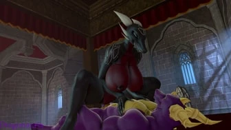 Corrupted Cynder enjoying cowgirl pose on Spyro thumbnail
