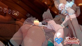 Blonde Bimbo gets ravaged by futa horse cock thumbnail