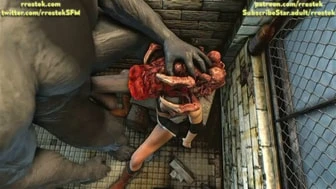 Jill Valentine infected with a parasite and face fucked thumbnail