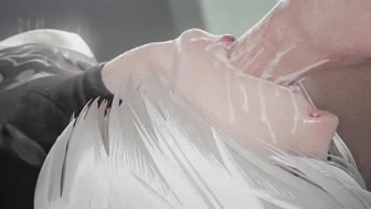 Yorha 2b Blowjob face (Pre-cum) (Idemi-iam) thumbnail