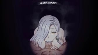 Omi-san Gives a Blowjob with her Snake Tongue thumbnail