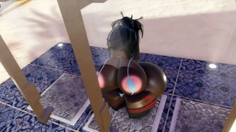 Found a hot bitch with a fat ass taking a shower on the beach???? thumbnail