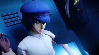Naoto in the police locker room thumbnail