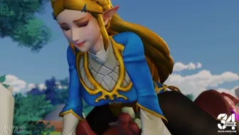 Zelda Reverse cowgirl fucks Bokoblin