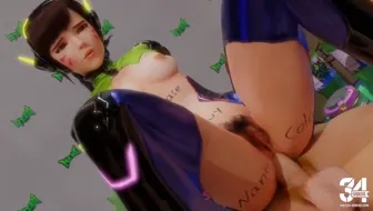 IDOL WAIFU D.VA GETS HER POOPER POUNDED thumbnail