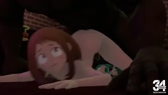 Uraraka gets fucked by BBC (Nude)