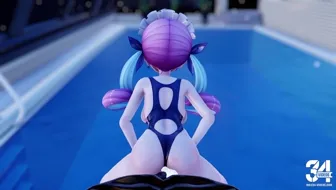 Aqua-chan XXX (School Swimsuit) [ブラン] miniature