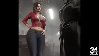 Claire Redfield Vs Mr. X [AxenAnim]