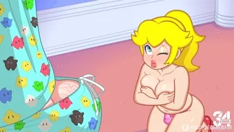 Princess Rosalina and Princess Peach Futa Fuck