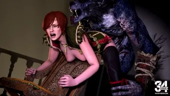 Shani fucked by a werewolf miniature