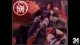 Psylocke X Venom Thighjob miniature