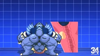 MUGEN - Dark Bowser Destroys Lopunny's Butthole