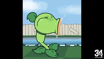 A Peashooter gets to suck a large dick