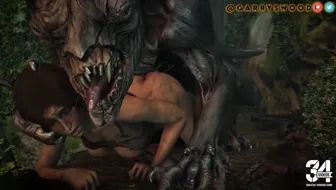 Lara Croft raped by a monster 썸네일