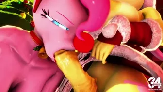 Pinkie Pie sucks off Fluttershy miniature