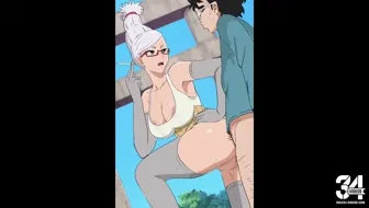 Granny Fucks Takakura on her smoke break