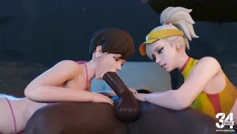 Mercy and Tracer [Blacked][LM19] 썸네일