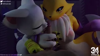 Gatomon sneak on Renamon master P2 [Marrubi] 썸네일