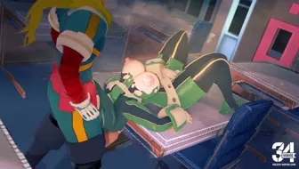 Asui sucking deku thumbnail