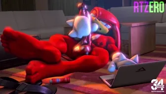 Knuckles watching porn