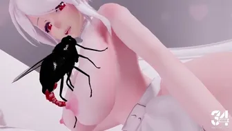 Haku's nipple sex（insect sex mmd) （short video） 썸네일