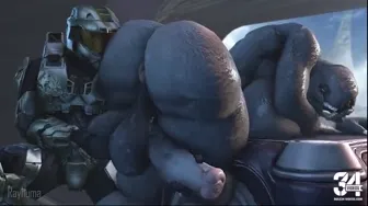 master chief worshiping futa sangheili miniature