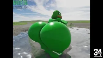 Twerking ass Pepe The Frog Roblox (art: Muitetul) thumbnail