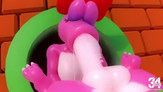 Birdo uses the pipes for her pleasure thumbnail