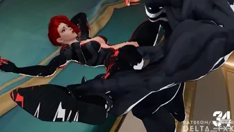 Black Widow Ambushed By Venom [delta_fxx] miniature