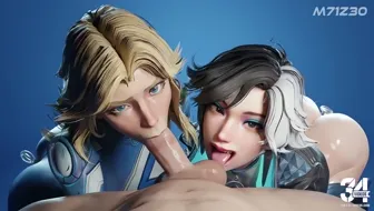 Sue and Luna Blowjob thumbnail