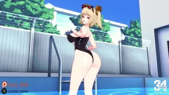 Burnice in swimsuit - Animation küçük resim